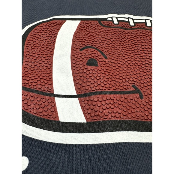 Vineyard Vines Football Whale Logo Graphic T-shirt Men Medium Blue Long Sleeve - Picture 3 of 11